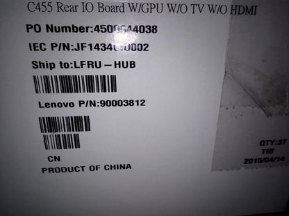Lenovo C455 Rear IO Board W/GPU W/O TV W/O HDMI 90003812