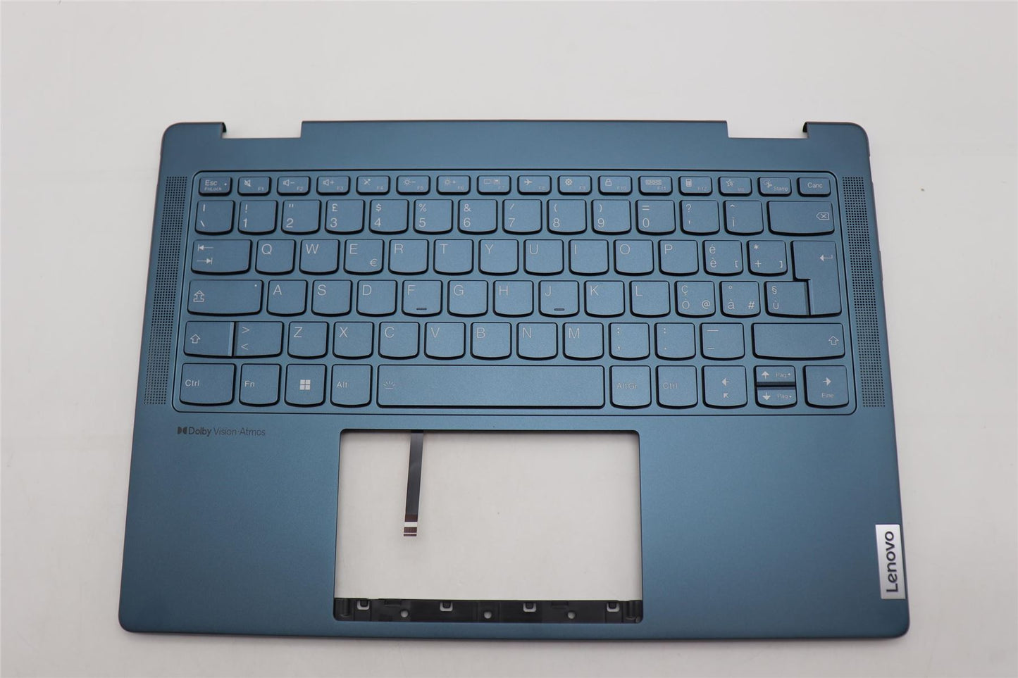 Lenovo Yoga 7 14ARP8 Keyboard Palmrest Top Cover Italian Tidal Teal 5CB1L48321