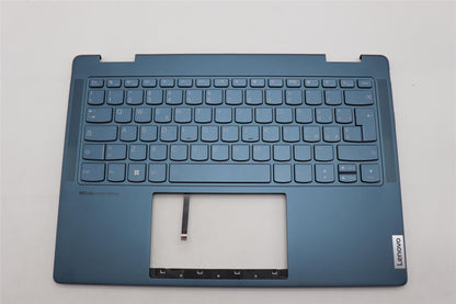 Lenovo Yoga 7 14ARP8 Keyboard Palmrest Top Cover Italian Tidal Teal 5CB1L48321