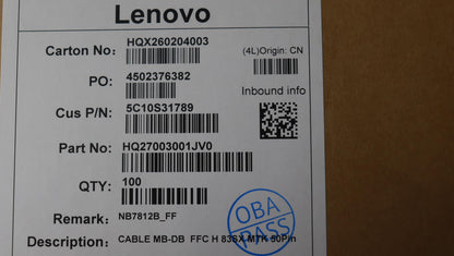 Lenovo MB-DB H 83SX MTK 50Pin FFC Cable 5C10S31789