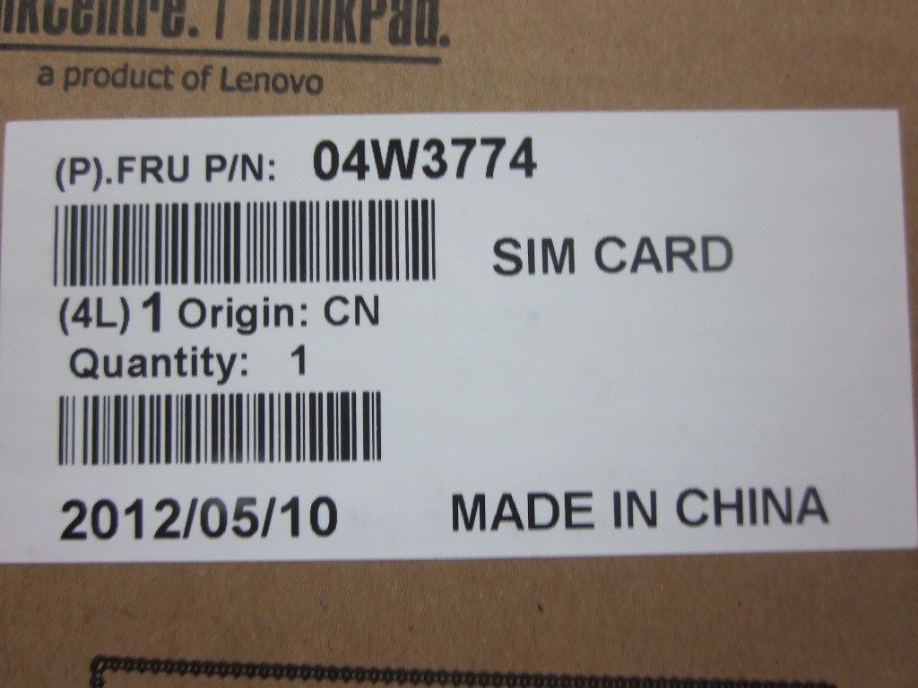 Lenovo FRU VZ SIM 4G Board 04W3774