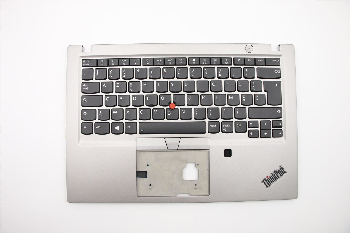 Lenovo ThinkPad T490s Keyboard Palmrest Top Cover French Silver Backlit 02HM355