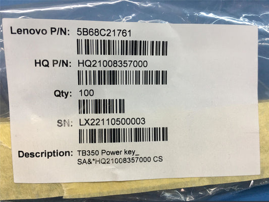 Lenovo TB350 Power key_ SA&*HQ21008357000 CS 5B68C21761