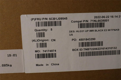 Lenovo COVER UpperCaseASM_ENG C82SA E3 BLA 5CB1J09545
