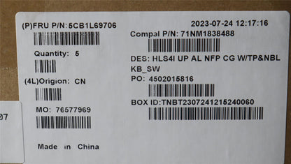 Lenovo IdeaPad 5 14IRL8 Palmrest Cover Touchpad Keyboard Switzerland 5CB1L69706