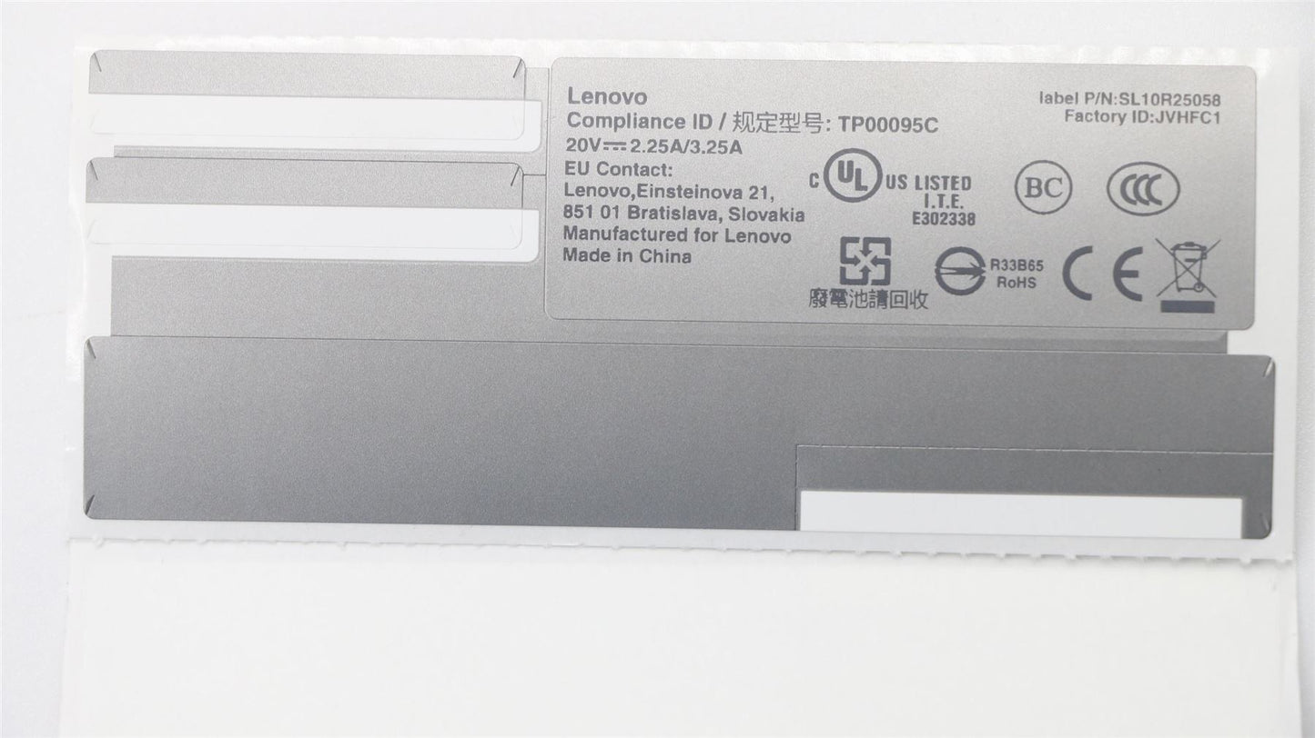 Lenovo LABEL Jinn2 FRU SYSTEM label, Silver 02DL903
