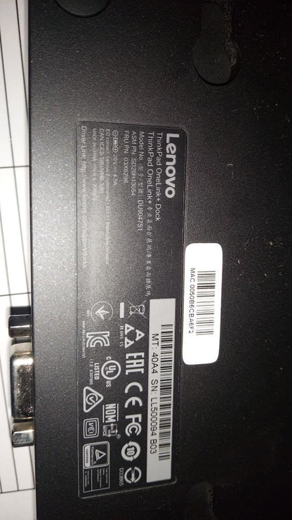 Lenovo FRU for TP OneLink+ Dock 03X6296