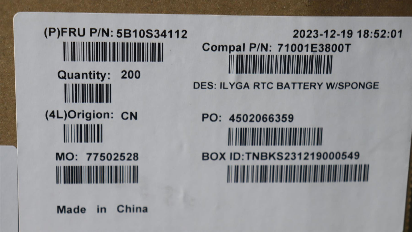 Lenovo CMOS Battery C 83FD 5B10S34112