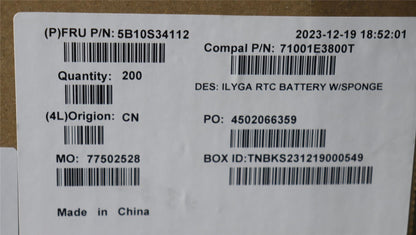 Lenovo CMOS Battery C 83FD 5B10S34112