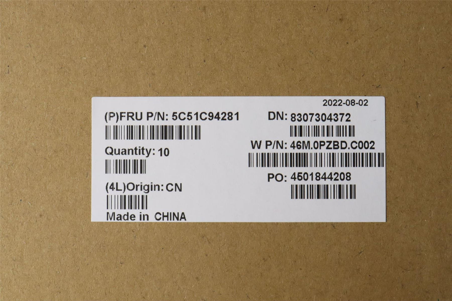Lenovo CARDPOP PB 10L PWR BD213599 5C51C94281