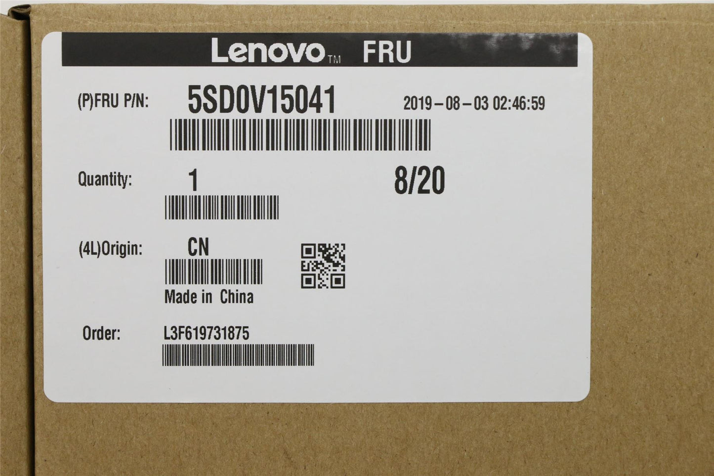 Lenovo ThinkPad L490 L590 Solid State Drive SSD 5SD0V15037