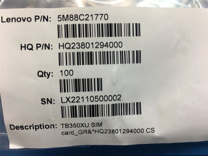 Lenovo TB350XU SIM card_GR&*HQ23801293000 CS 5M88C21770