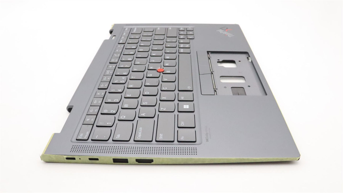 Lenovo ThinkPad X1 7th Gen Keyboard Palmrest Top Cover US Euro Grey 5M11H45786