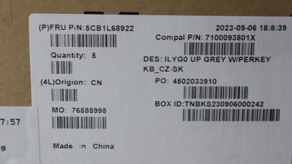 Lenovo Legion S7 16APH8 Palmrest Cover Touchpad Keyboard Backlit 5CB1L68922