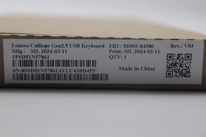 Lenovo DT_KYB Calliope USB G2.5 BK_DE 5D50U84580