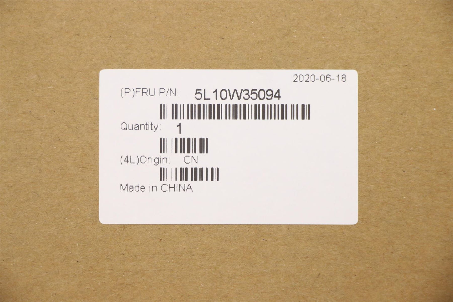 Lenovo LABEL FRU Label Kit 5L10W35094