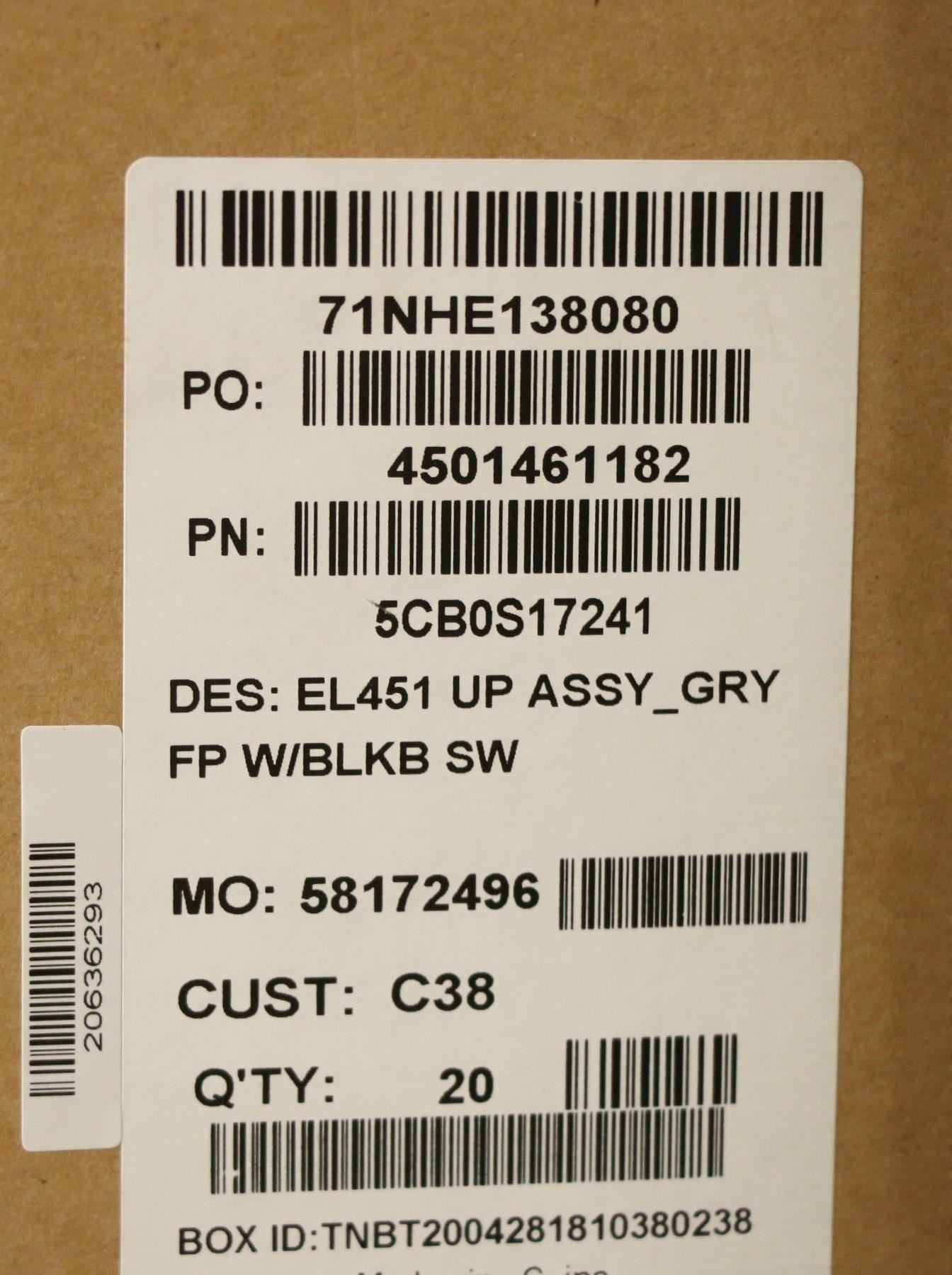 Lenovo IdeaPad S540-14IWL S540-14IML Keyboard Palmrest Top Cover Grey 5CB0S17241