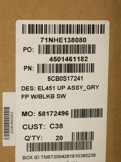 Lenovo IdeaPad S540-14IWL S540-14IML Keyboard Palmrest Top Cover Grey 5CB0S17241