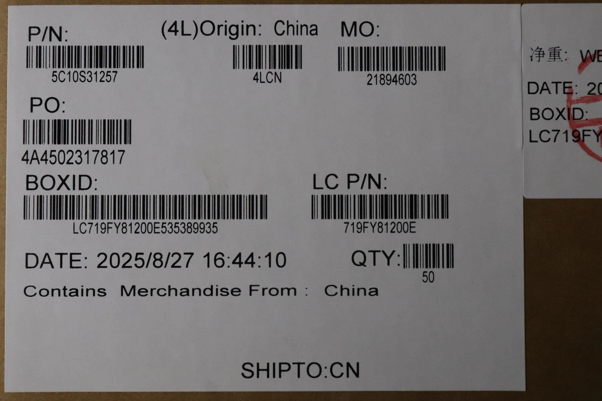 Lenovo L 83K1 IO/B MGE I/O FFC Cable 5C10S31257
