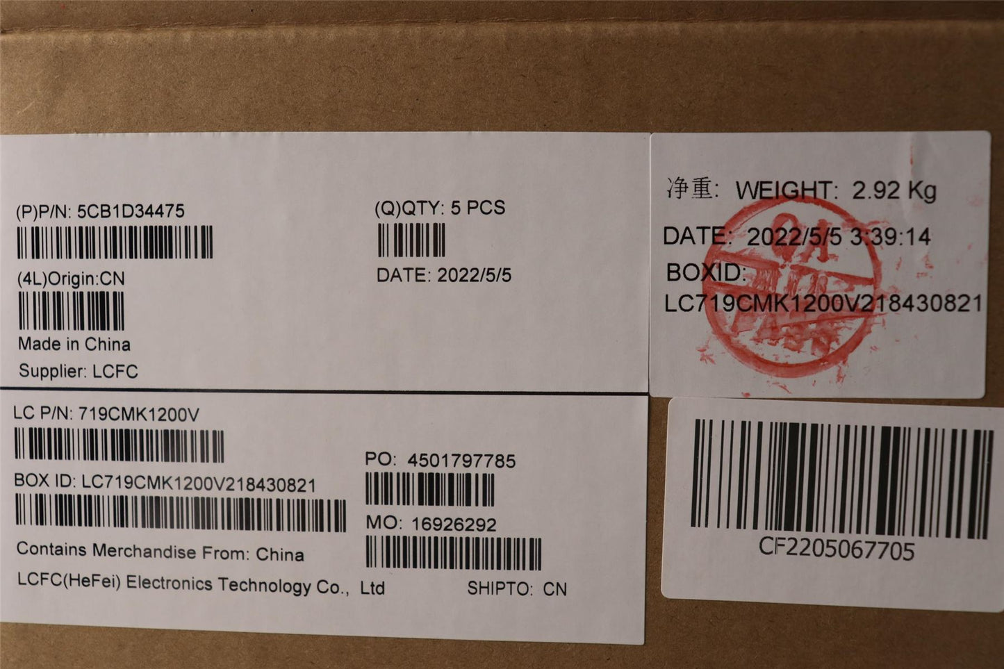 Lenovo Upper Case ASM_POR L82NJ L/S DIS 5CB1D34475