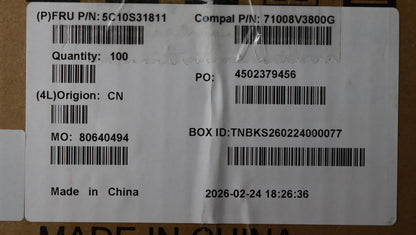 Lenovo board C 83QR I/O FFC Cable 5C10S31811