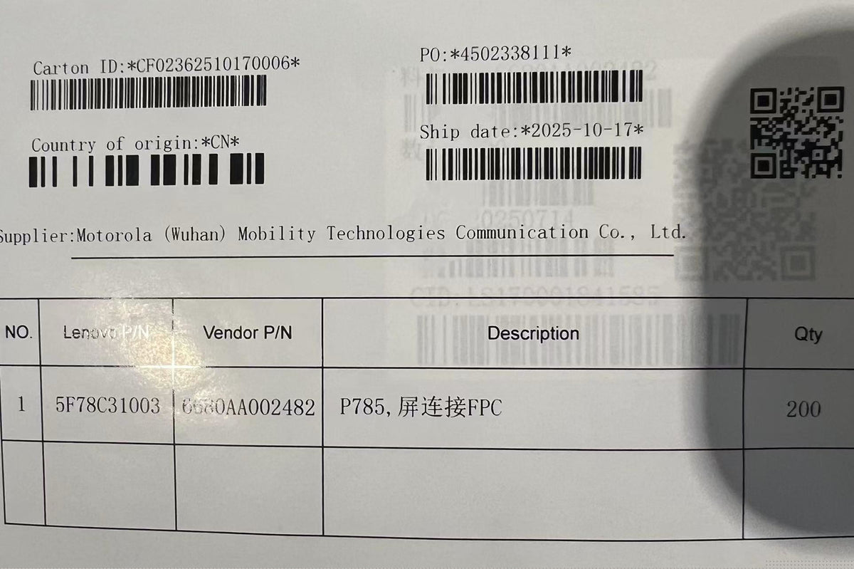 Lenovo TB361FU LCD_FPC&*6680AA002482 CS FPC LCD Board 5F78C31003