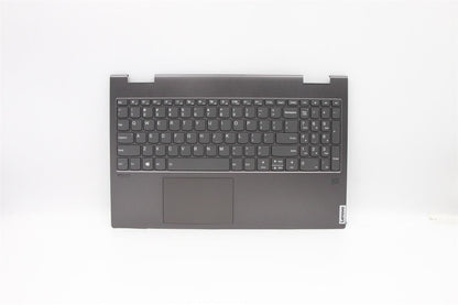 Lenovo C740 15IML Palmrest Cover Touchpad Keyboard US Iron Gray 5CB0U43813