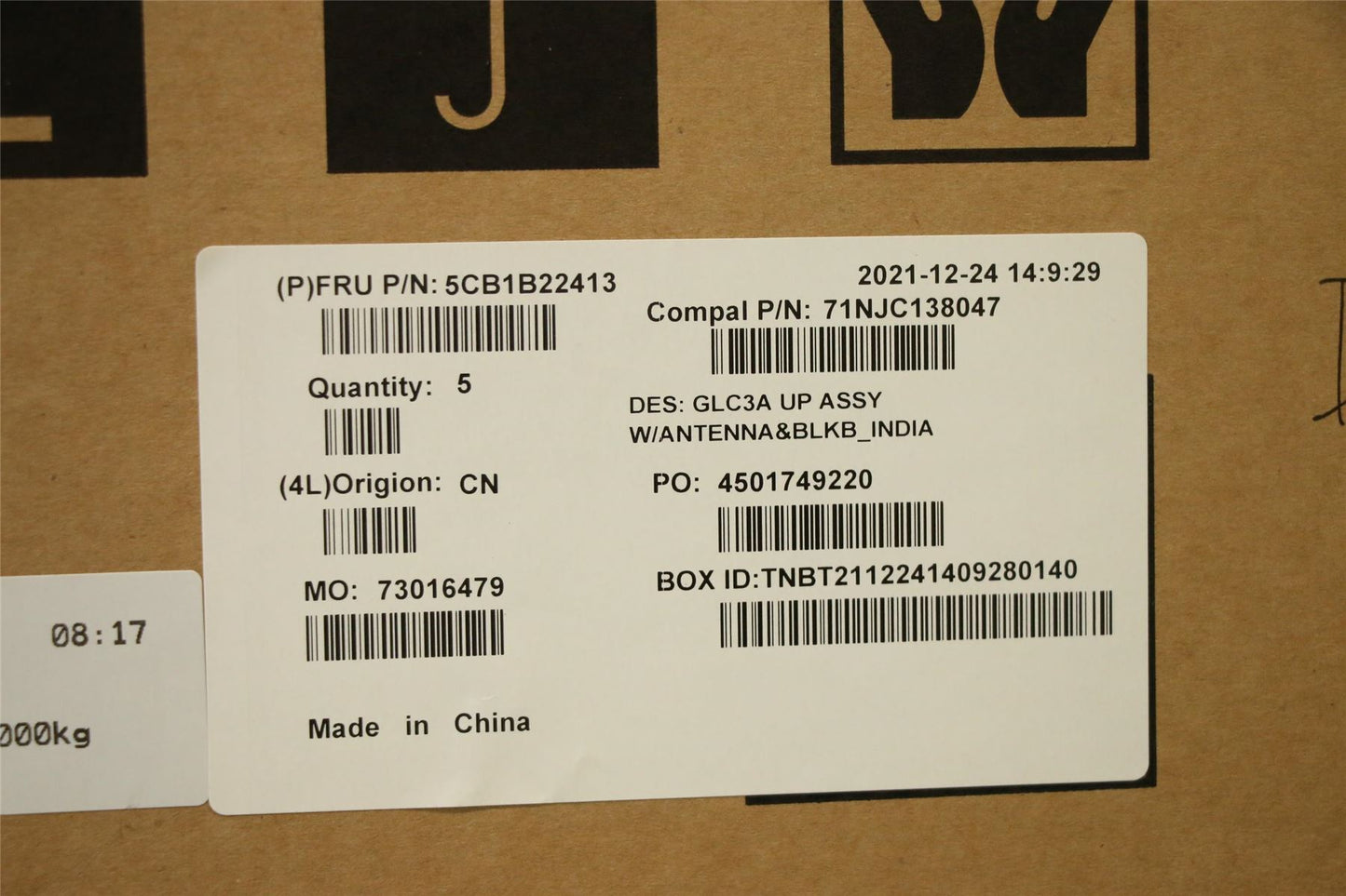 Lenovo Upper Case ASM_HIN C 82FN BL 5CB1B22413