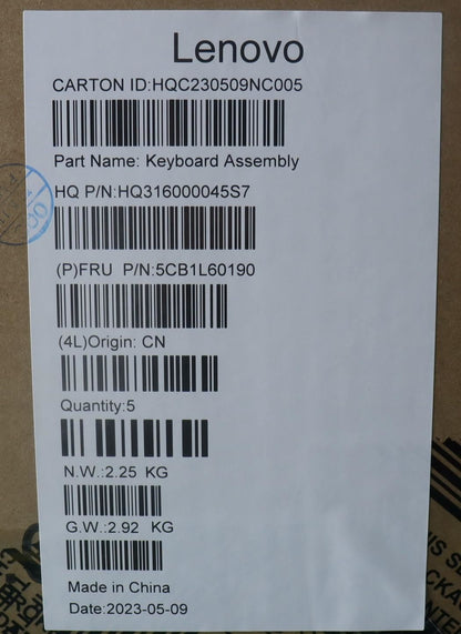 Lenovo Yoga 6 14APU8 Palmrest Cover Touchpad Keyboard Nordic 5CB1L60190