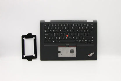 Lenovo Yoga X390 Keyboard Palmrest Hungarian Black Backlit 02HL522