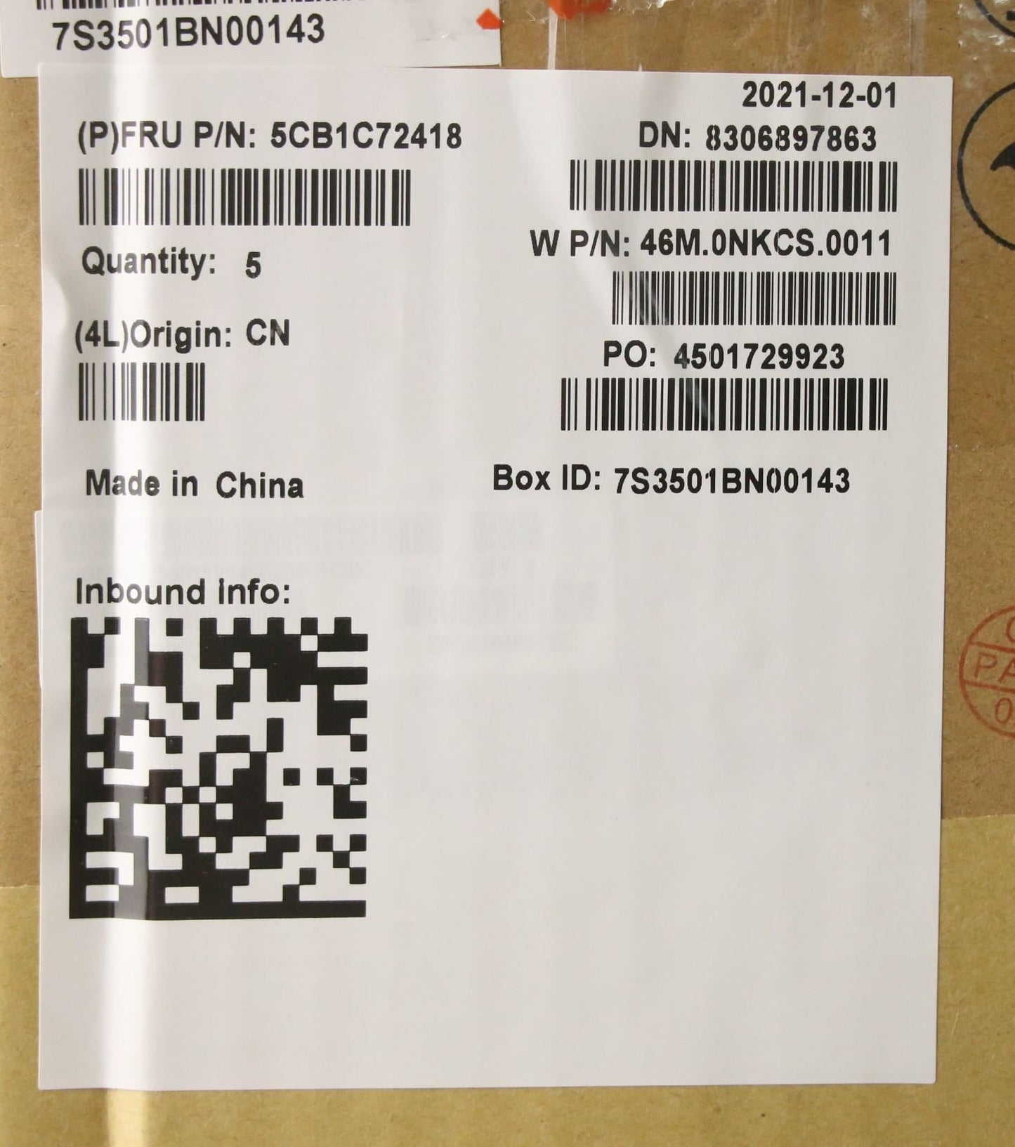 Lenovo Upper Case ASM_HBW W 20YA MG 5CB1C72418
