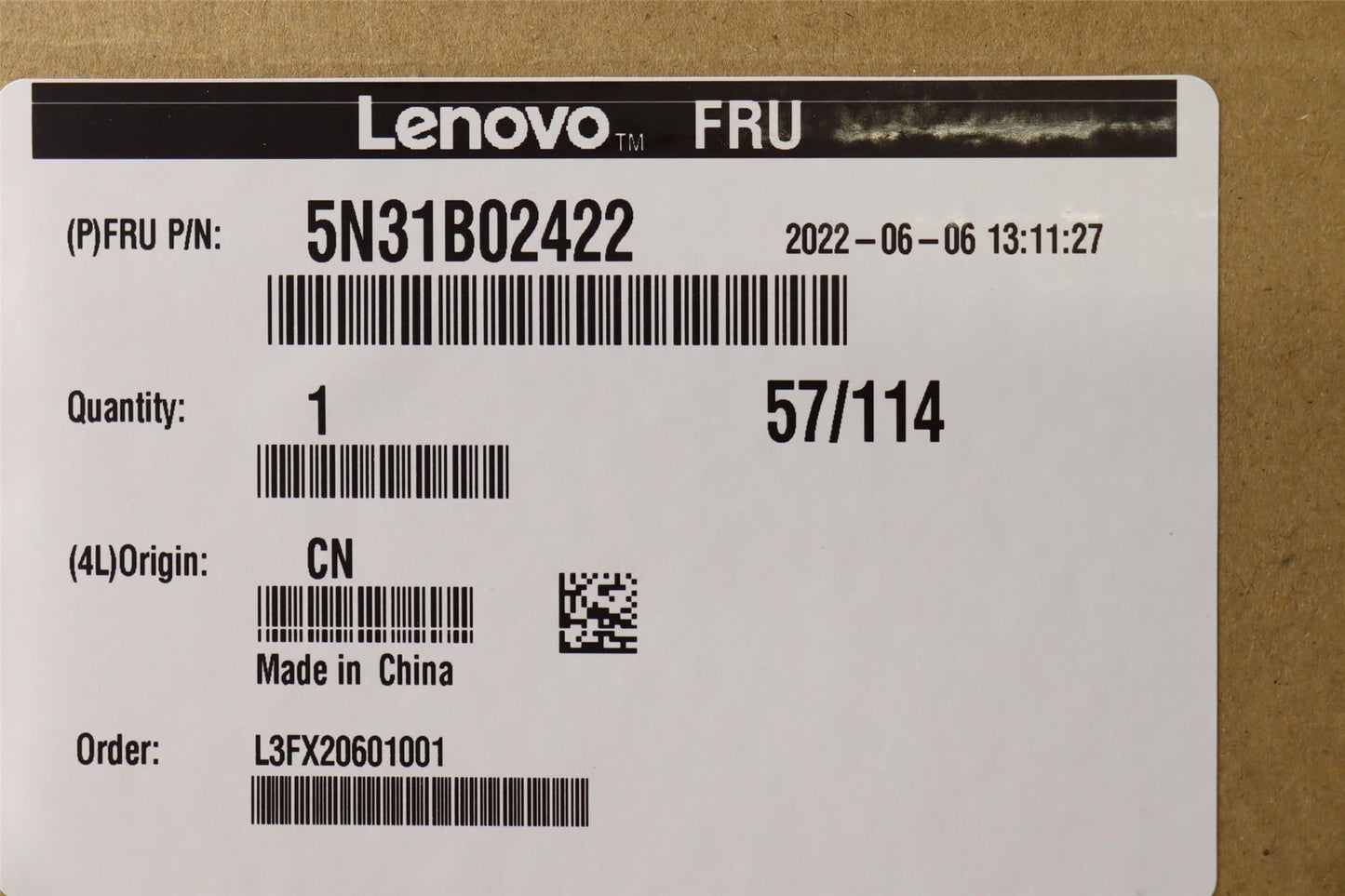 Lenovo 5N31B02422 NETWRK_CRD Intel Ethernet X710-DA2