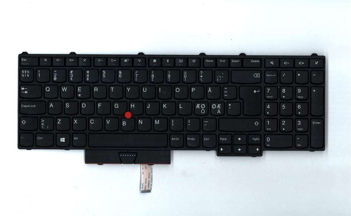 Lenovo ThinkPad P51 P71 Keyboard Nordic Black 01ER991