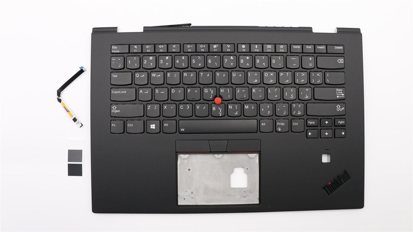 Lenovo Yoga X1 3rd Gen Keyboard Palmrest Top Cover Arabic Black Backlit 01LX781