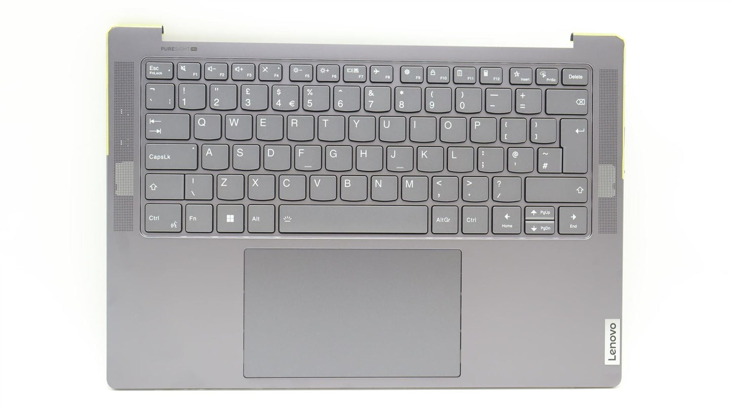 Lenovo Yoga 7 14IRH8 Palmrest Cover Touchpad Keyboard UK Storm Grey 5CB1L39485