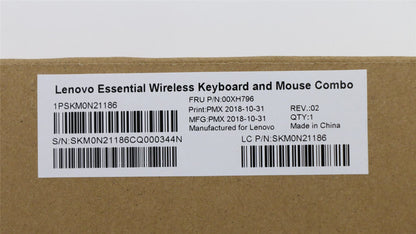 Lenovo IdeaCentre A340-24ICB A340-24IWL Wireless Keyboard Mouse US Black 00XH796