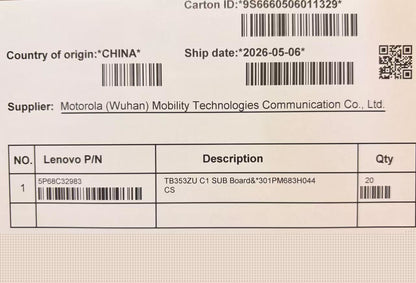 Lenovo TB353ZU C1 SUB Board&*301PM683H044 CS Board 5P68C32983