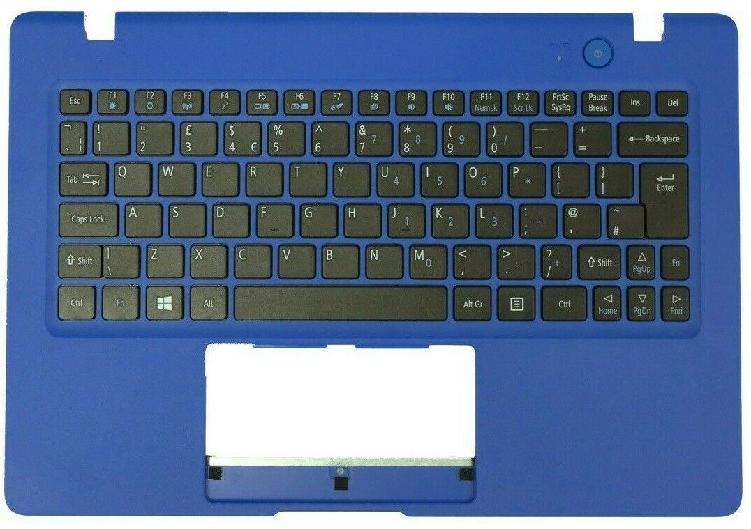 Acer Aspire One AO1-131 Palmrest Cover Keyboard UK Blue 6B.SHNN4.001