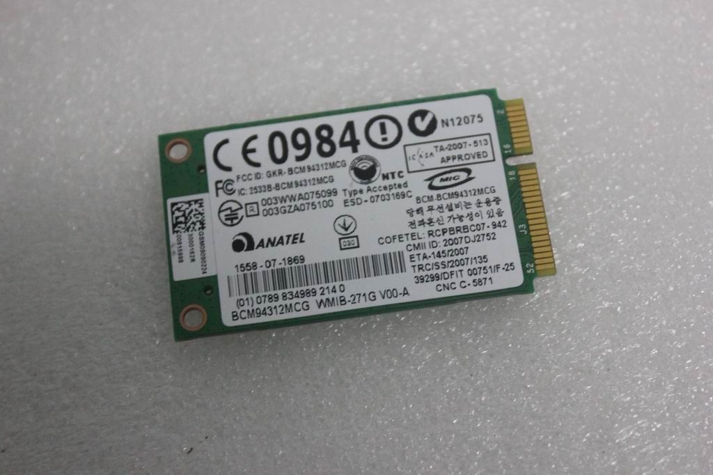 Lenovo Gtc BCM4312 BG S10-2 SAR_JAP NB WiFi WLAN Board 20002302