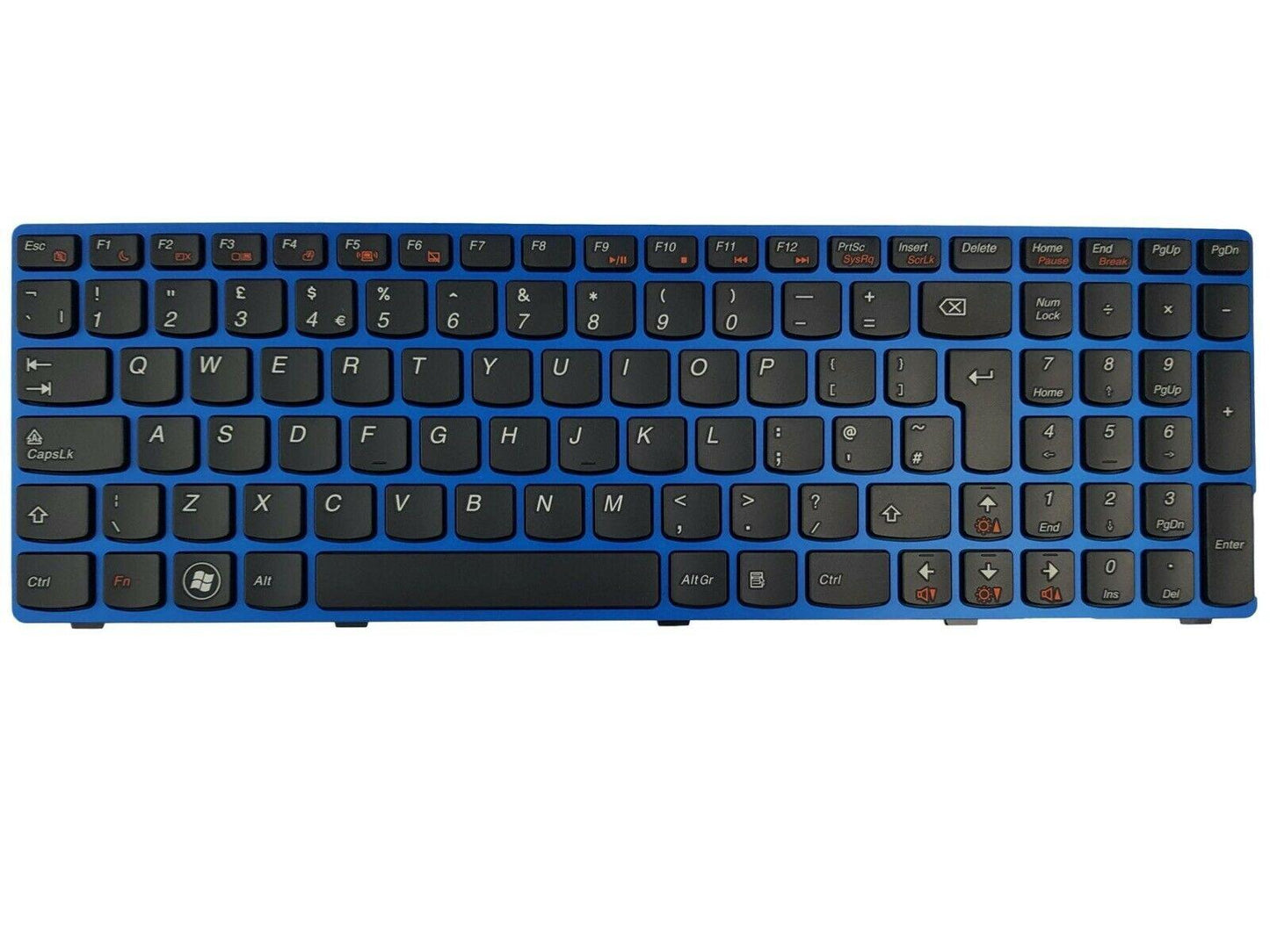 Lenovo IdeaPad Z570 Z500 Keyboard UK Blue 25013059