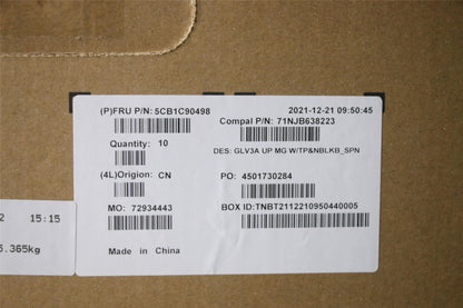 Lenovo ThinkBook 14 G3 ACL Keyboard Palmrest Top Cover Spanish Grey 5CB1C90498