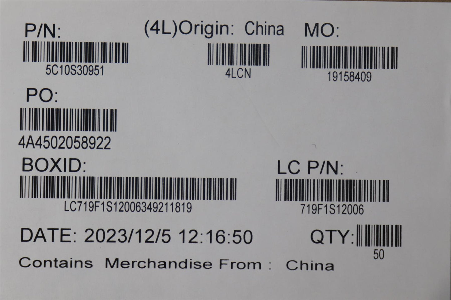 Lenovo CABLE L 83G0 M/B-TP/B MGE 5C10S30951