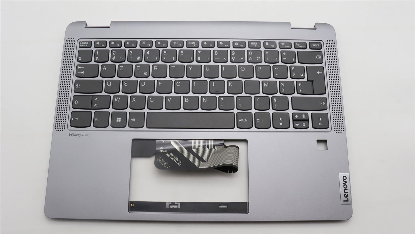 Lenovo IdeaPad 5 14ABR8 Keyboard Palmrest Top Cover French Artic Grey 5CB1K20828