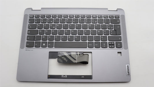 Lenovo IdeaPad 5 14ABR8 Keyboard Palmrest Top Cover French Artic Grey 5CB1K20828
