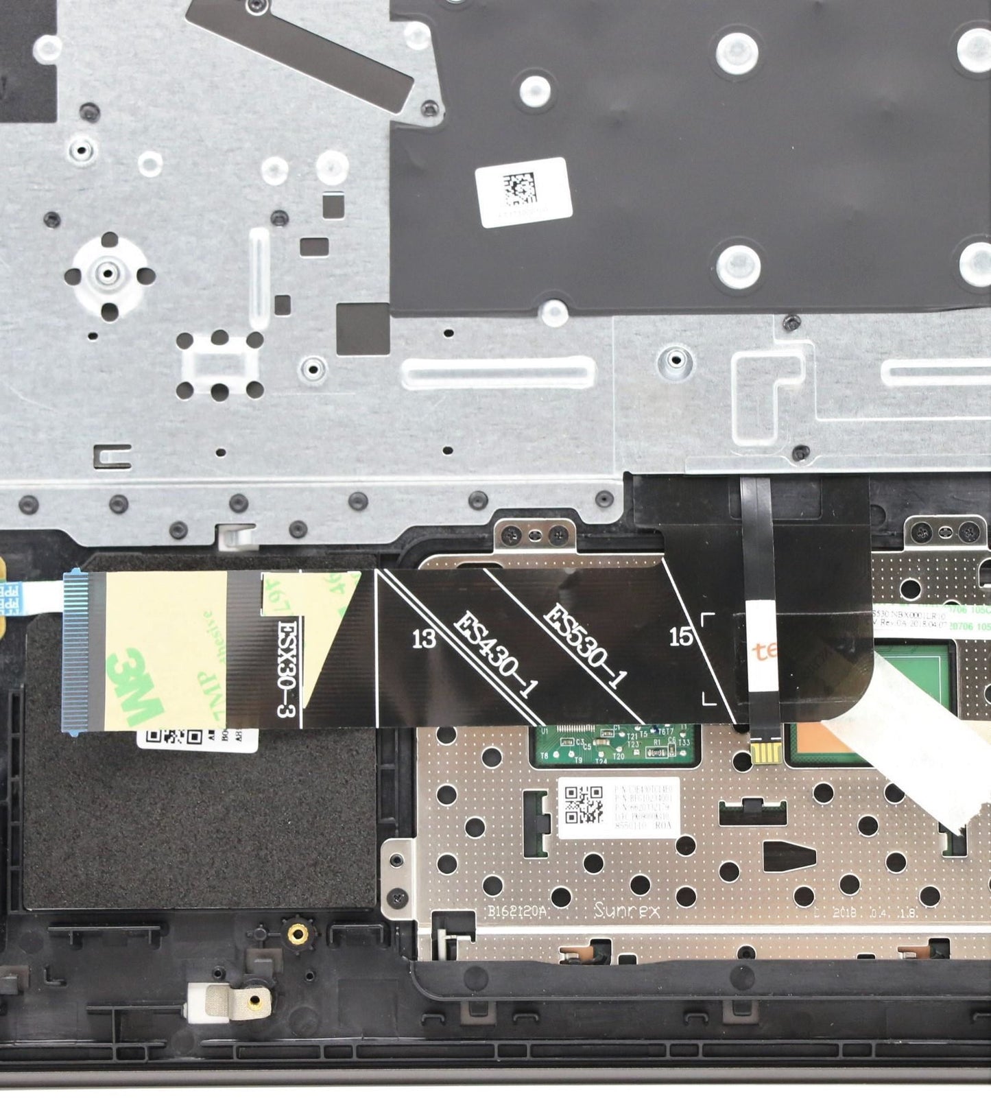 Lenovo IdeaPad 530S-15IKB Keyboard Palmrest Top Cover Spanish Grey 5CB0R12411
