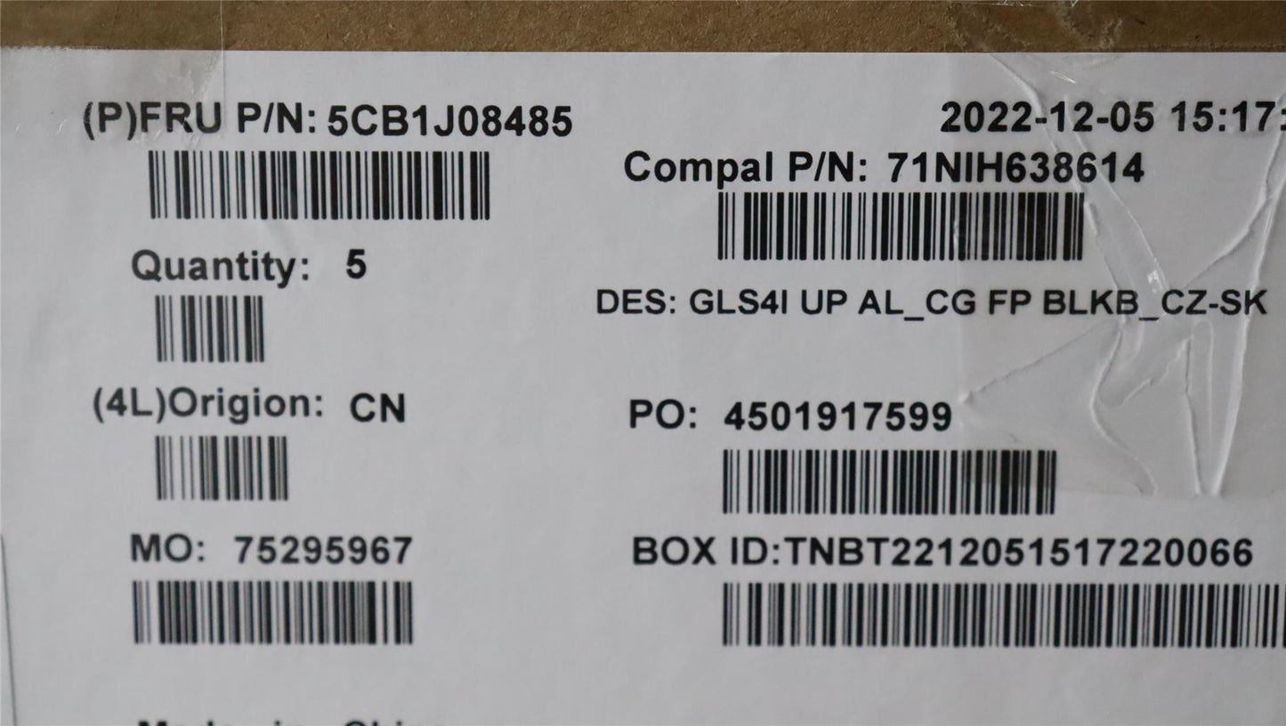 Lenovo IdeaPad 5 14IAL7 Palmrest Cover Touchpad Keyboard Cloud Grey 5CB1J08485