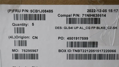 Lenovo IdeaPad 5 14IAL7 Palmrest Cover Touchpad Keyboard Cloud Grey 5CB1J08485