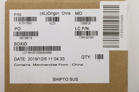 Lenovo 5L10V15302 Skids FRU GEO LABEL,Black
