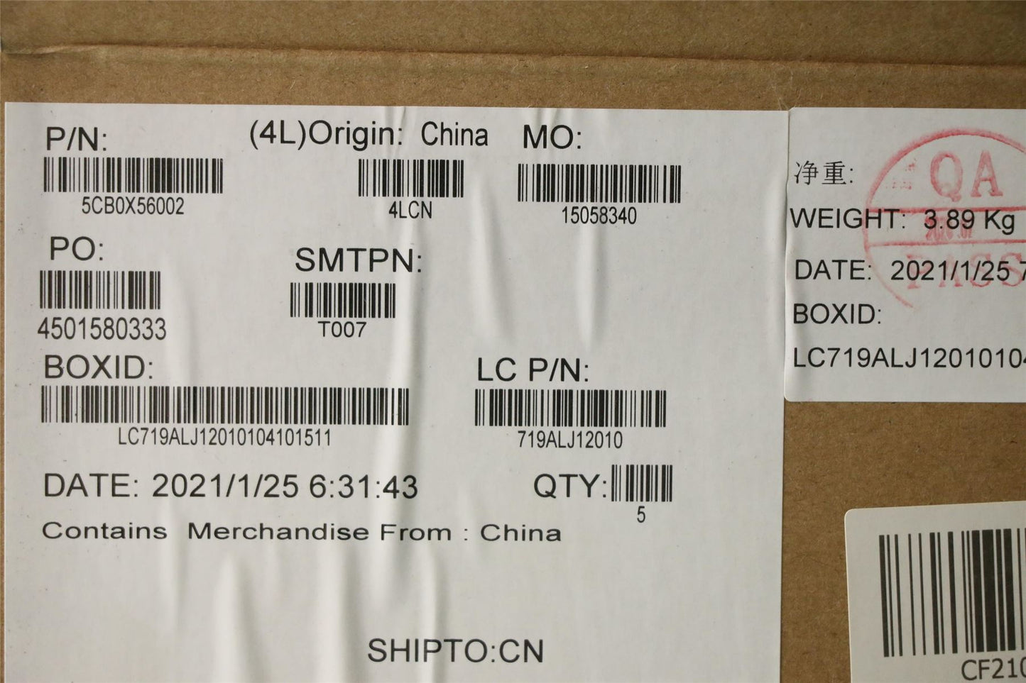 Lenovo Upper Case ASM_KO L 81Y3 BZ_WH 5CB0X56002