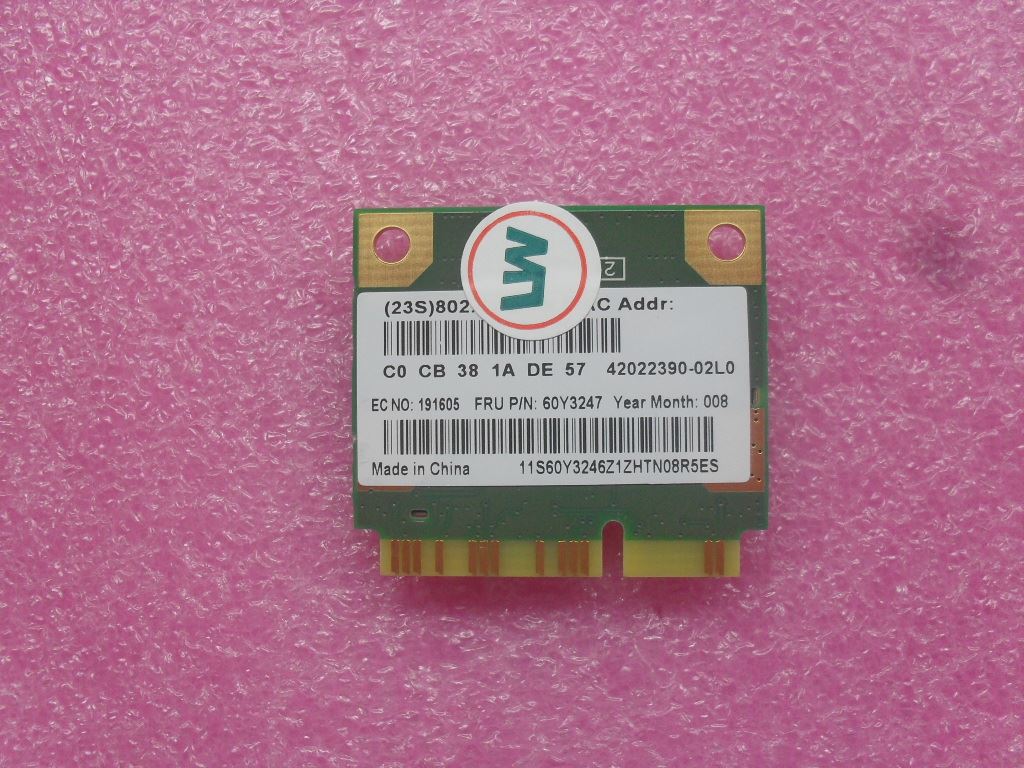 Lenovo Wireless, FXN, 8188CE HMC WiFi WLAN Foxconn Board 60Y3247